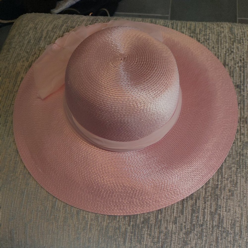 Pink Bonnet with Chiffon Bow